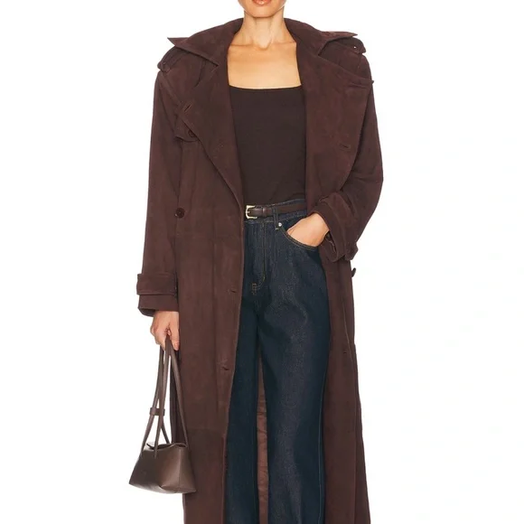Helsa Dark Brown Suede Jacket - Picture 2 of 5